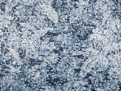 Deadstock Sequin Mesh Fabric Blue
