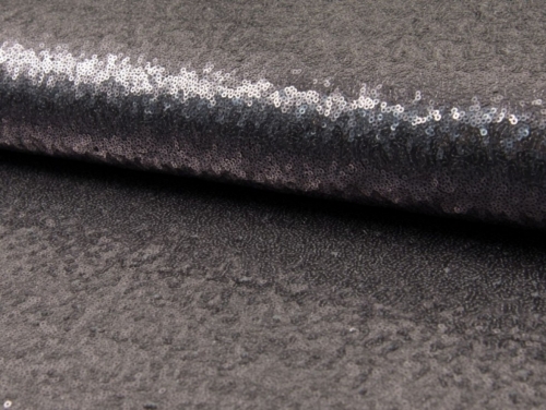 Deadstock Sequin Mesh Fabric Grey