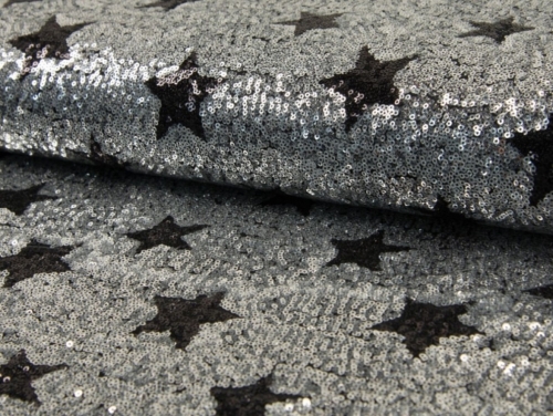 Deadstock Sequin Mesh Fabric Silver
