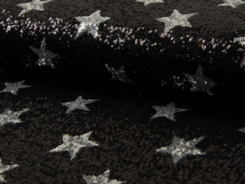 Deadstock Sequin Mesh Fabric Black