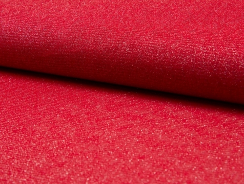Deadstock Lurex Mesh Fabric Red