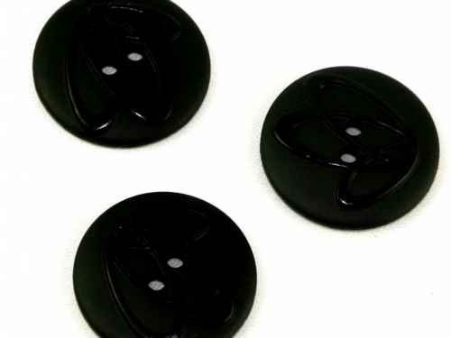 Dill Embossed Swirl Buttons (Value Pack) Black