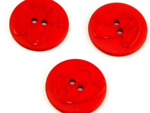 Dill Embossed Swirl Buttons (Value Pack) Red