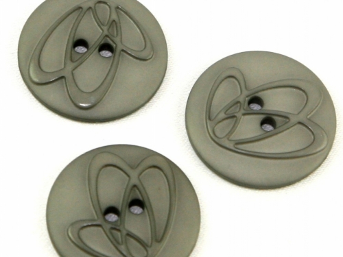 Dill Embossed Swirl Buttons (Value Pack) Grey