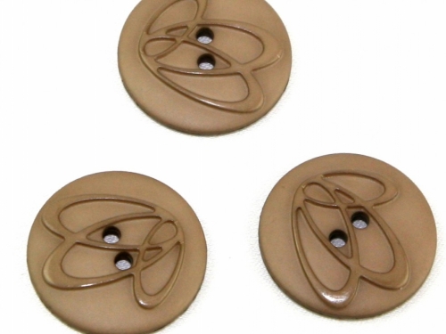 Dill Embossed Swirl Buttons (Value Pack) Mushroom