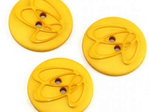 Dill Embossed Swirl Buttons (Value Pack) Yellow