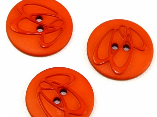 Dill Embossed Swirl Buttons (Value Pack) Orange
