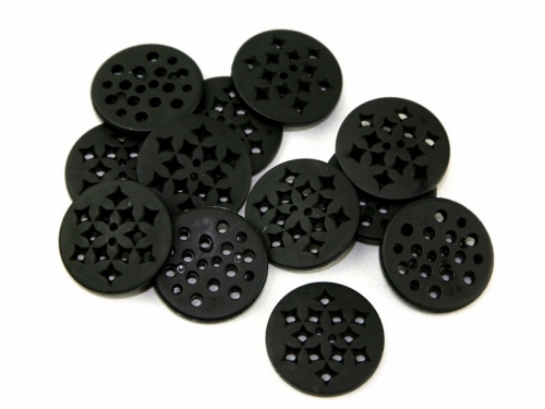 Dill Snowflake Etched Buttons (Value Pack) Black