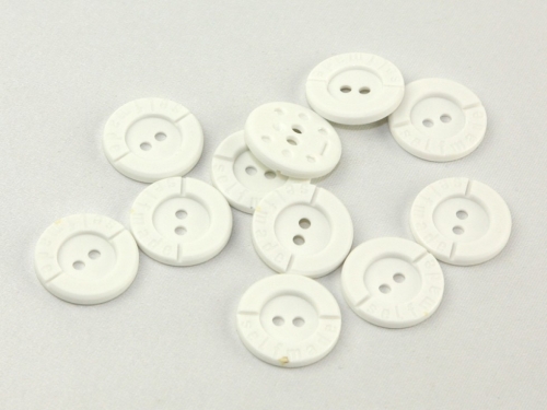 Dill Round Selfmade Buttons (Value Pack) White