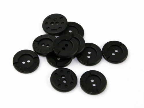 Dill Round Selfmade Buttons (Value Pack) Black