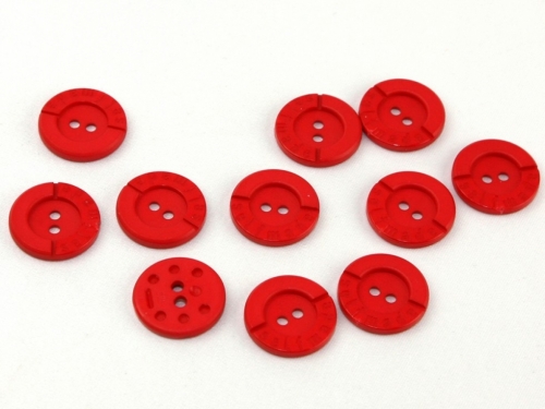 Dill Round Selfmade Buttons (Value Pack) Red