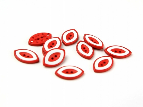 Dill Two Tone Eye Buttons (Value Pack) Red