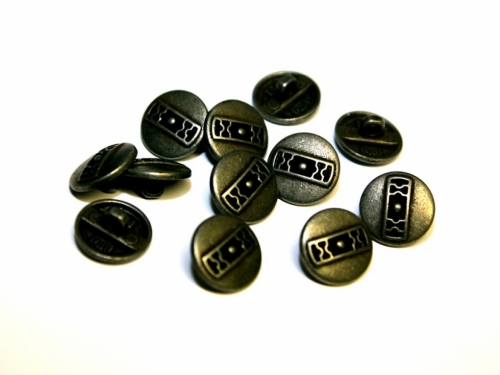 Dill Round Metal Buttons (Value Pack) Antique Silver