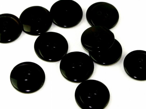 Dill Pearlised Round Buttons (Value Pack) Black