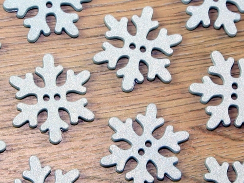 Dill Glitter Snowflake Buttons (Value Pack) Pale Blue