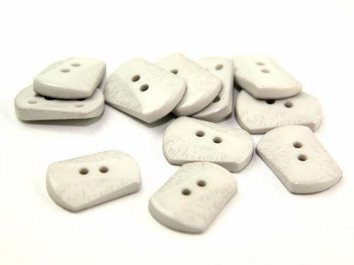 Dill Rectangular Carved Buttons (Value Pack) Light Grey