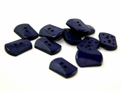 Dill Rectangular Carved Buttons (Value Pack) Dark Blue/Purple