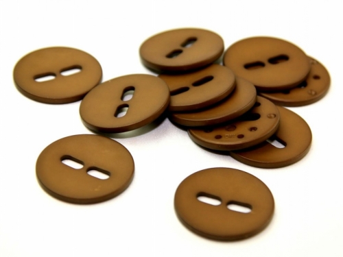 Dill Round Matte Buttons (Value Pack) Golden Brown