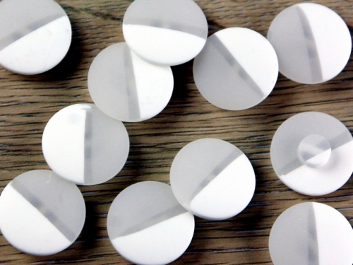 Dill Round Shank Buttons (Value Pack) White