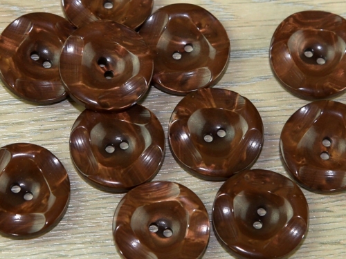 Dill Round Marble Buttons (Value Pack) Brown