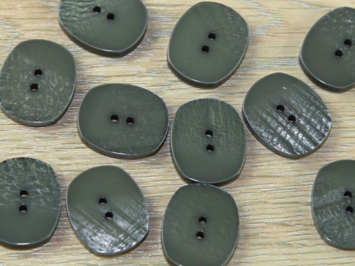 Dill Oval Shimmer Buttons (Value Pack) Grey
