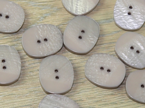 Dill Oval Shimmer Buttons (Value Pack) Silver Grey