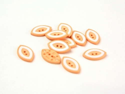 Dill Two Tone Eye Buttons (Value Pack) Peach