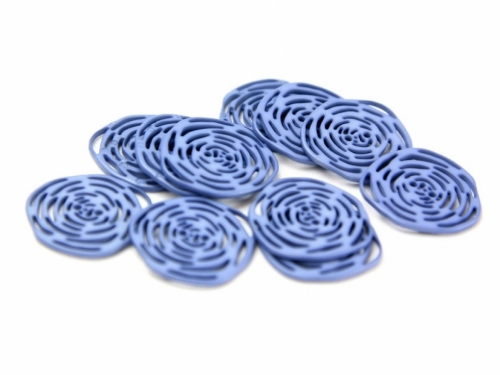 Dill Delicate Rose Buttons (Value Pack) Blue/Grey