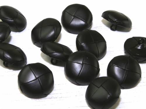 Dill Real Leather Buttons (Value Pack) Black