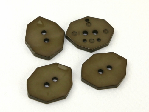 Dill Glossy Irregular Buttons (Value Pack) Brown