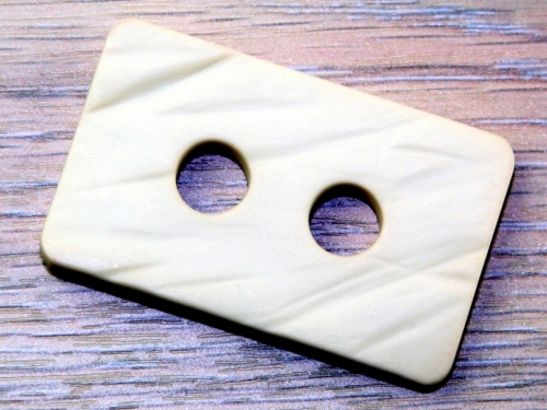 Dill Textured Rectangle Buttons (Value Pack) Cream