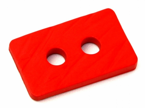 Dill Textured Rectangle Buttons (Value Pack) Red