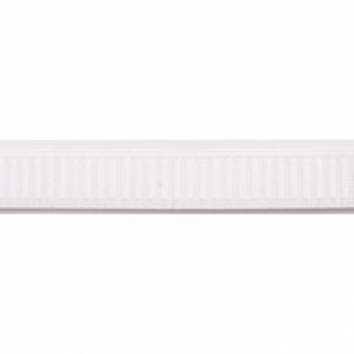 Hemline Flat Ribbed Elastic White