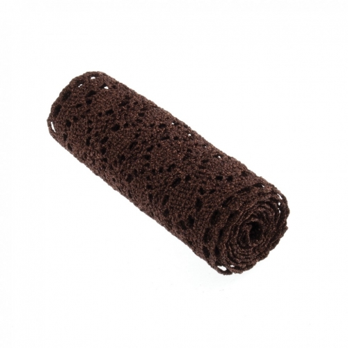 Metallic Lace Roll Brown