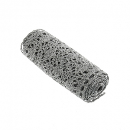 Metallic Lace Roll Silver