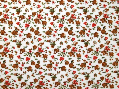Printed Polycotton Fabric Golden Brown