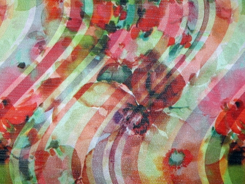 Deadstock Metallic Woven Brocade Fabric Orange