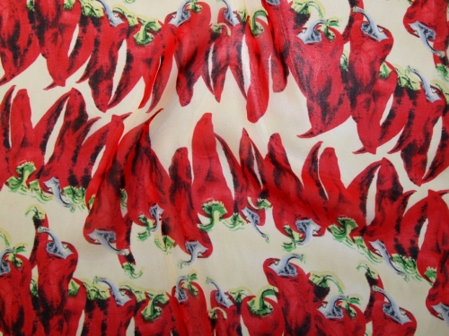 Deadstock Sheer Chiffon Fabric Red