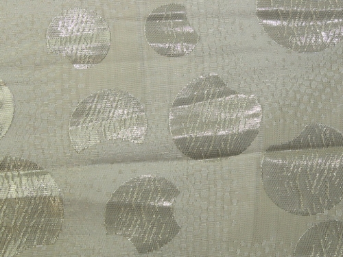 Deadstock Metallic Woven Brocade Fabric Ivory & Platinum