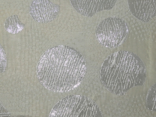Deadstock Metallic Woven Brocade Fabric Ivory & Silver