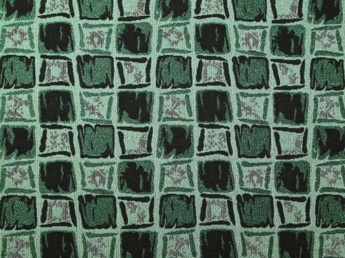 Deadstock Metallic Woven Brocade Fabric Emerald Green