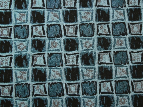 Deadstock Metallic Woven Brocade Fabric Turquoise