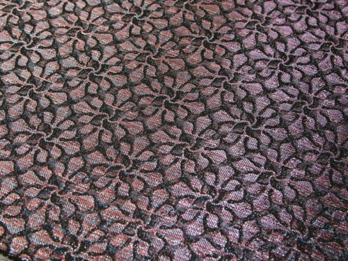 Deadstock Metallic Woven Brocade Fabric Pink