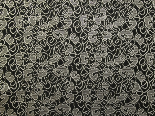 Deadstock Metallic Woven Brocade Fabric Black & Gold