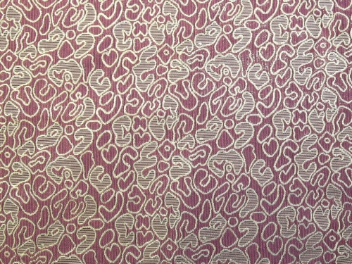 Deadstock Metallic Woven Brocade Fabric Pink & Gold