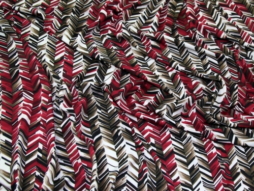 Deadstock ITY Silky Stretch Knit Fabric Wine & Brown