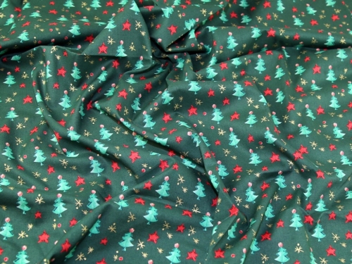 Deadstock 100% Cotton Fabric Bottle Green