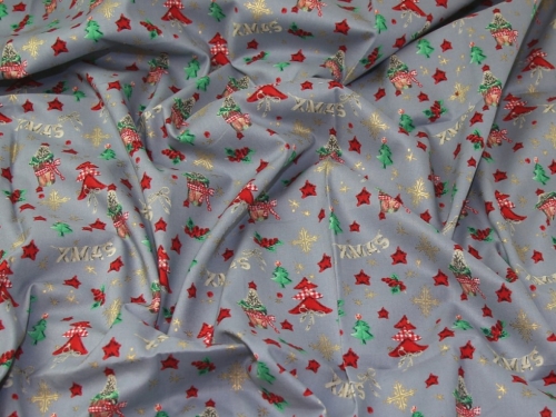 Deadstock 100% Cotton Fabric Grey