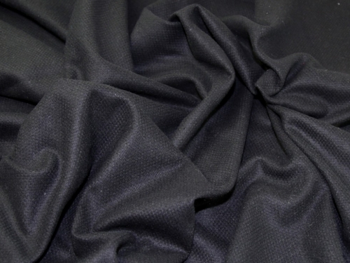 Deadstock Wool Blend Coating Fabric Black