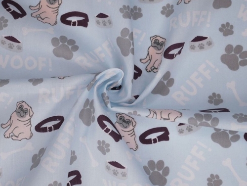 Printed Polycotton Fabric Sky